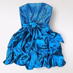 Jessica McClintock for Gunne Sax Vintage Blue Formal dress Size‎ 1